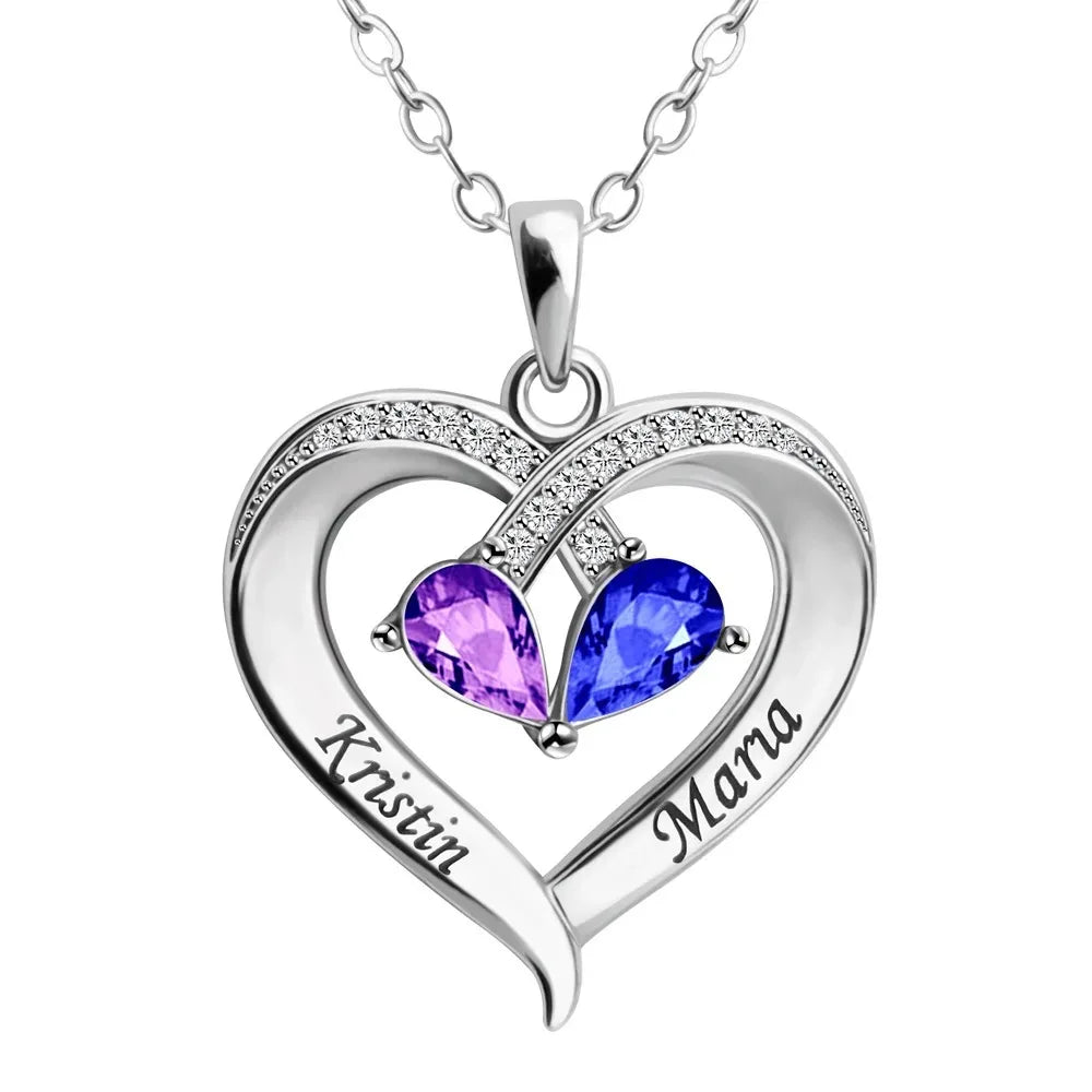Always Yours – Birthstone Heart Necklace