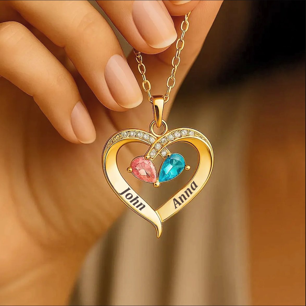 Always Yours – Birthstone Heart Necklace