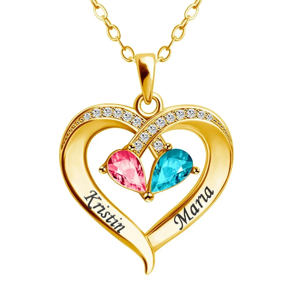 Always Yours – Birthstone Heart Necklace