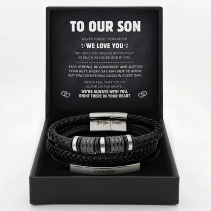 "Forever Connected" Son's Customized Bracelet